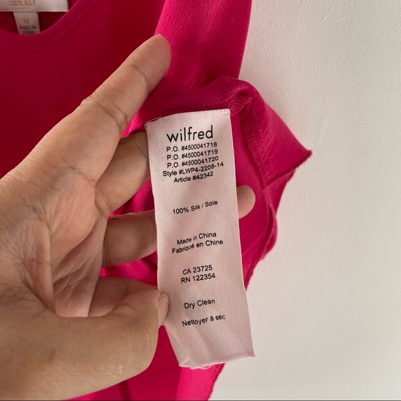 Wilfred Minou Camisole 100% silk (magenta orchid pink, solid) size XS - Picture 4 of 4